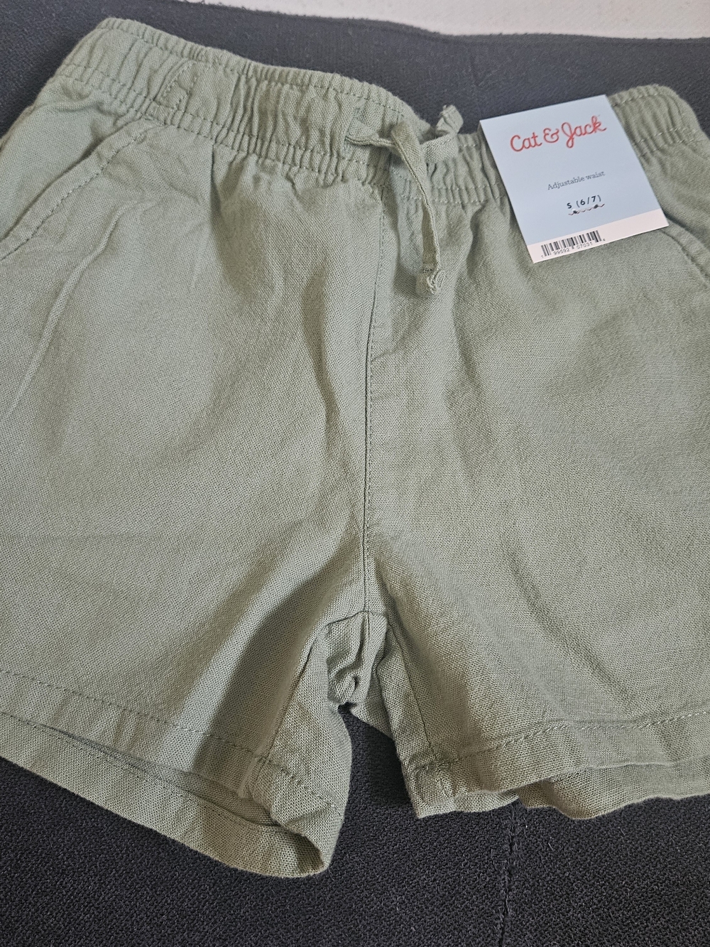 New Cat & Jack Olive Green Drawstring Shorts